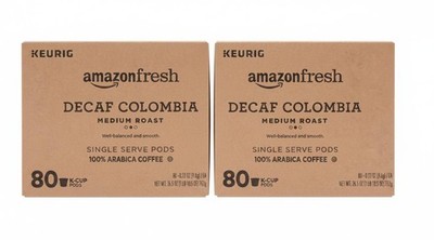A. Fresh Decaf Colombia Medium Roast Keurig K-Cup Coffee Pods, 160ct - Exp. 5/27
