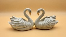 Tarjetero Lenox Swan Porcelana Place Oro 24K Pico Pastel Topper De Colección Y2K NUEVO