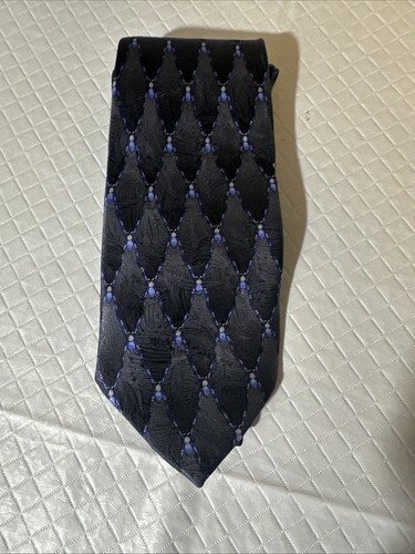 Nature Conservancy Silk Men’s Necktie Orb Weaving Spider Pattern Blue Handmade