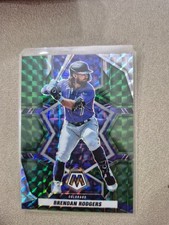 2022 Panini Mosaic Brendan Rodgers Colorado Rockies Green Swirl