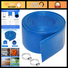 Heavy-Duty 2" x 25FT PVC Swimming Pool Backwash Hose, Reinforced Discharge with