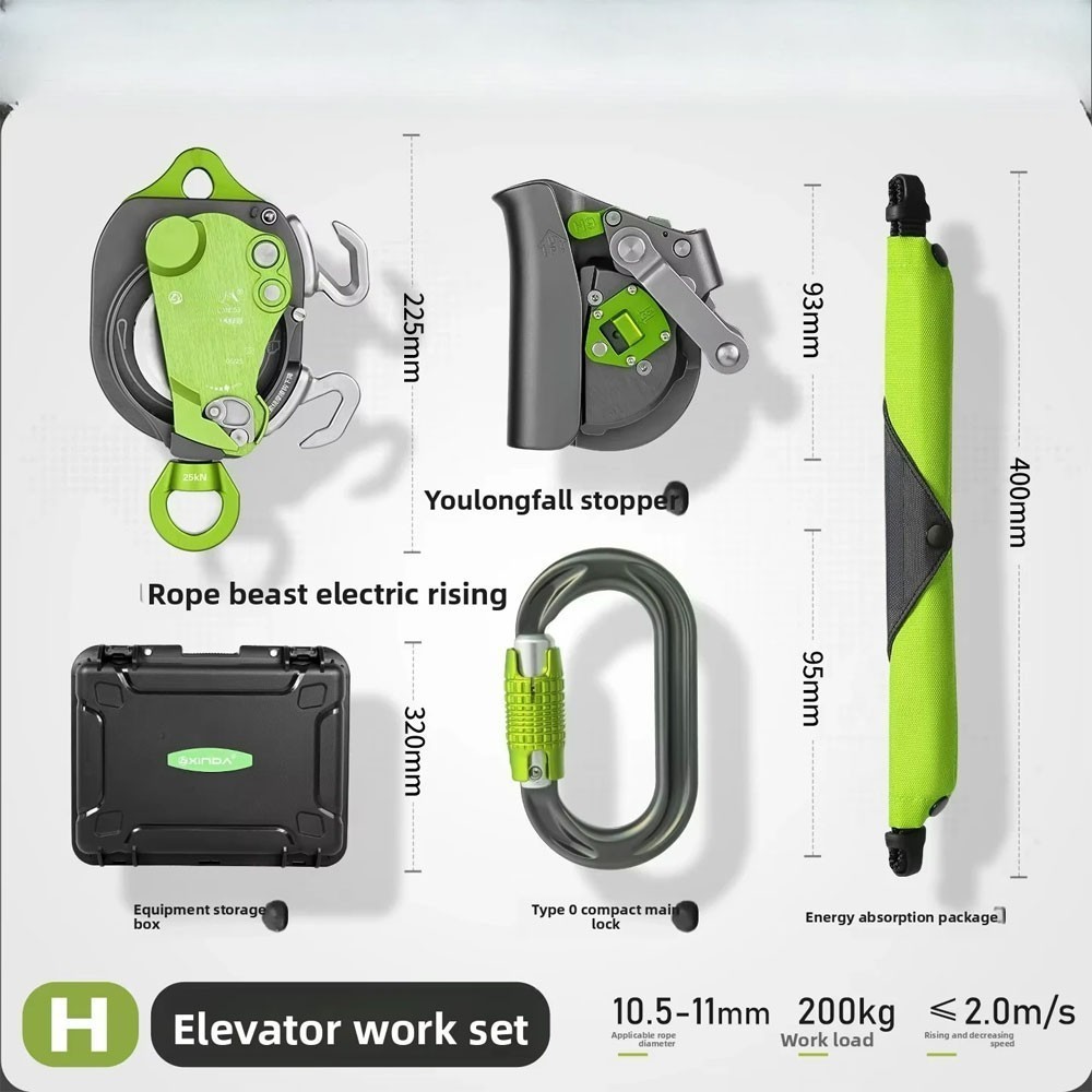 XINDA XDT8653 Electric Ascender 200KG Load for 10.5-11mm Rope