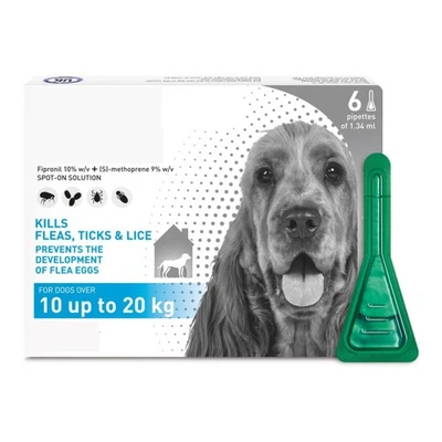ARQIZ Flea & Tick Treatment for Medium Dogs 6 Pipettes Kills Tick & Flea Eggs