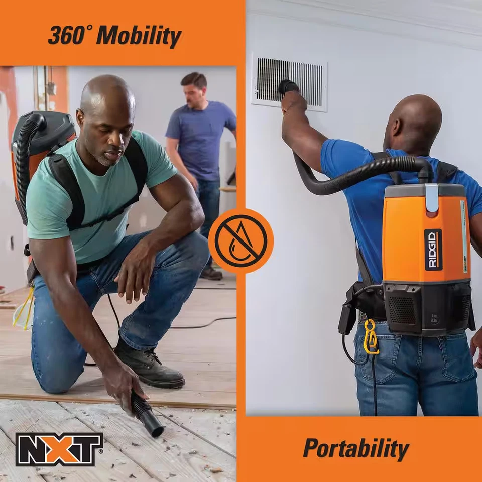 6 Qt. (1.5 Gal.) NXT Backpack Vacuum Cleaner with Filters and Shop Vacuum Attach - Image 4 of 4