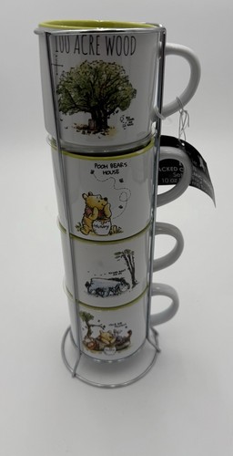 Silver Buffalo Winnie the Pooh 100 Acri Legno Destinazione Confezione da 4 Tazza Ceramica S... - Foto 2 di 4