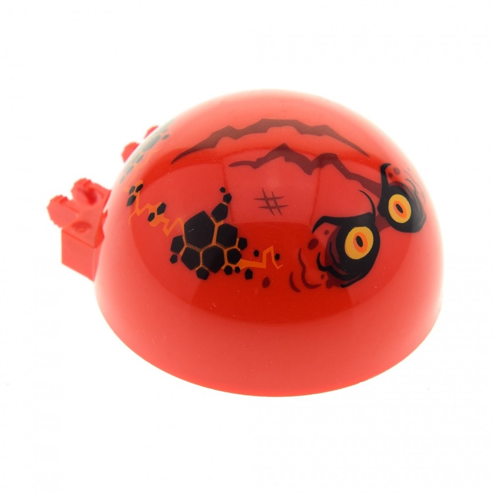 1x Lego Windshield 6x6x3 Red Half Sphere Nexo Knights 70314 50747pb12