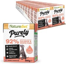 Naturediet - Purely, Complete Wet Food, Salmon & White Fish, 390g (Pack of 18) 4.25 per kilo