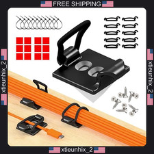 Cable Management Clips 10-Pack Adjustable Elastic Wire Holders for Home Office