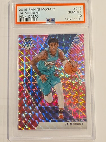2019 Panini Mosaic Ja Morant Pink Camo PSA 10