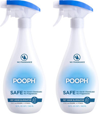 Pooph Pet Odor Eliminator, 32Oz Spray, 2-Pack - Eliminates Odors at the Molecula