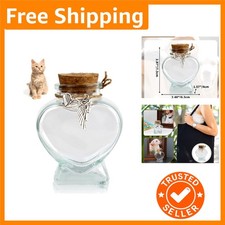 Compact Pet Fur Keepsake Bottle with Heart Design - Perfect Tribute for Pet Loss