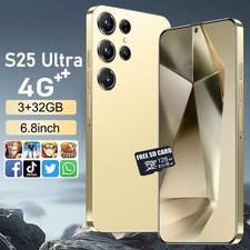S25 Ultra Smartphone Unlocked 32GB Android Phone Dual SIM 4G Cheap Mobile Phones