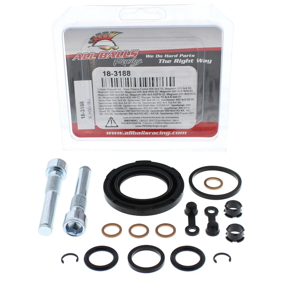 New All Balls Rear Caliper Rebuild Kit 18-3188 for Polaris Magnum 325 2x4 02 Foto 3 de 4