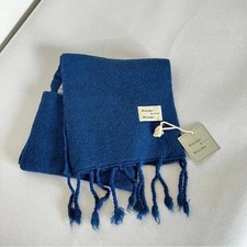 Wander  Wonder Fringed Scarf Kids Royal Blue 58" X 9" Stretchy Soft Comfy Unise