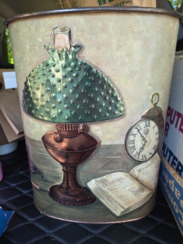 Weibro Corp Metal Trash Can Lamp Clock Chicago Vintage