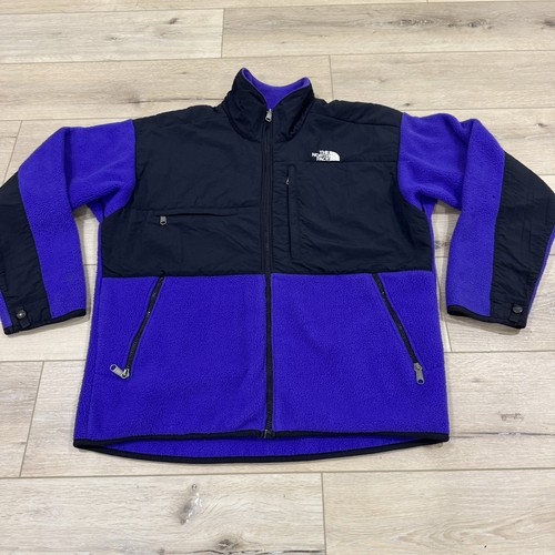The North Face Denali Jacket Men's L Purple Fleece Full Zip Pockets Made in USA - Picture 2 of 15