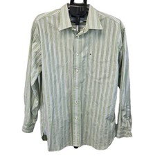 Tommy Hilfiger Men's Large 16  - 17 Long Sleeve Button Down Shirt 2 Ply Fabric