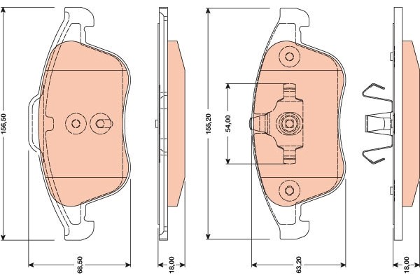 TRW GDB1788 BremsklöTze, BremsbeläGe FüR Renault ScÉNic III (JZ0/1_)-image