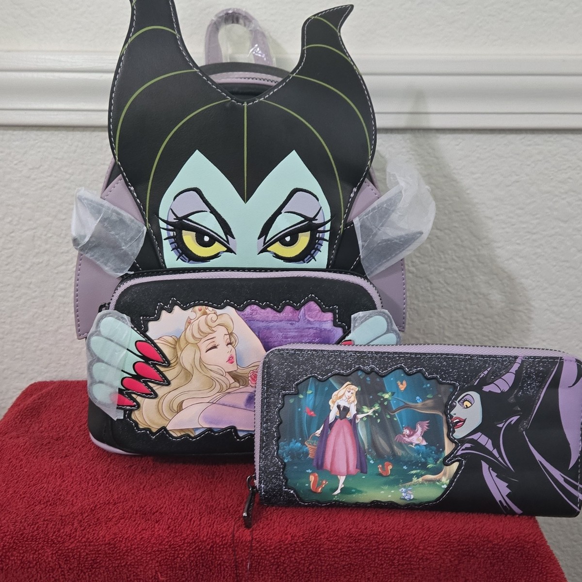 Loungefly Disney Sleeping Beauty Aurora Maleficent Mini Backpack and Wallet Set‎ 88478-1.jpg main image 3