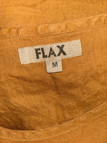 Flax 100% Linen Sleeveless Pullover Midi Length Shift Dress Size M - Picture 8 of 9