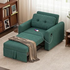 Sleeper Sofa Chair – 3-in-1 Convertible Armchair Bed with Side Pocket