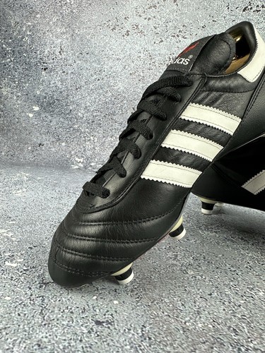 Adidas World Cup Vintage 80s Leather Soccer Football Boots France 39 1/3, 6 1/2 - Picture 5 of 21