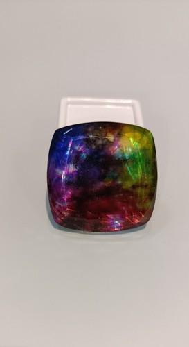 Piedra preciosa suelta natural corte cojín doble ópalo ammolita certificado 86 quilates Canadá - Imagen 7 de 8