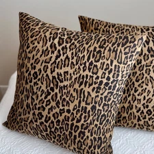 2 Ralph Lauren 20" ARAGON Leopard Print Throw Accent PILLOW COVERS Custom Animal