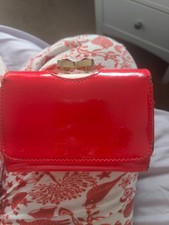 TED BAKER RED PATENT LEATHER SMALL CRYSTAL PURSE