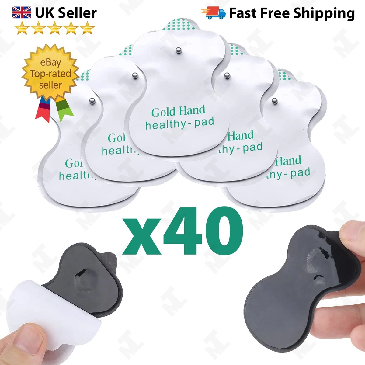 14 Replacement Electrode Pads For Digital IQ Massager Or TENS Units – Adhesive Pads