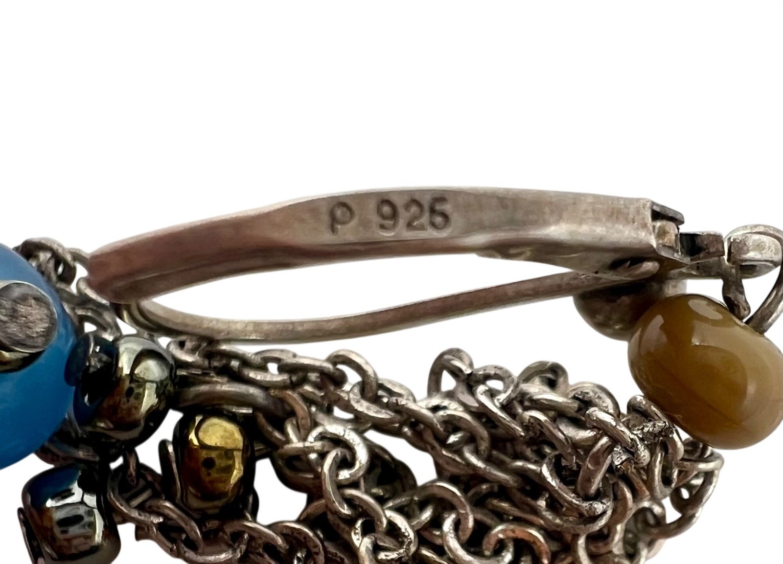 Sterling Silver Multicolor Beaded Dangle Earrings… - image 8