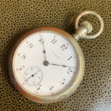 1896 Elgin Grade: 73 18S 7 Jewels Pocket Watch Project PARTS / REPAIR