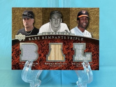 2007 Premier Rare Remnants Triple 11/50 Cal Rip/Brooks/Frank Robinson