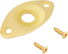 Guitar Jack Socket Plate Curved Recessed Oval Football Style Output Jack Plate C