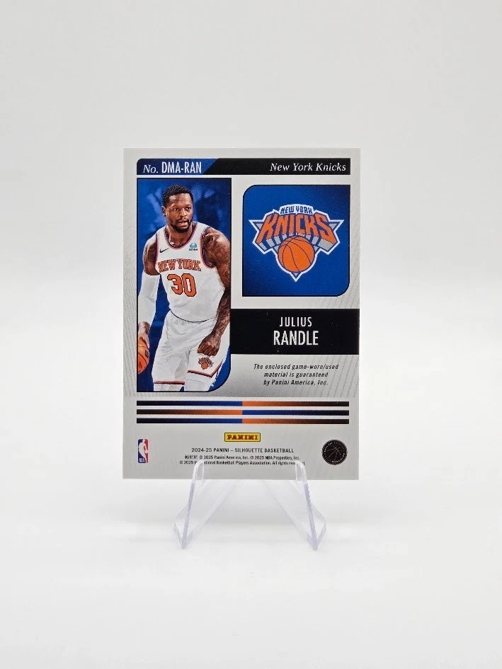 Parche plateado Julius Randle 2024-25 Panini Silhouette materiales dobles GU SP/25 Foto 2 de 2