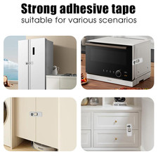 2 Pack Fridge Locks with Self Adhesive, Refrigerator Latch for Kids, Toddlers...