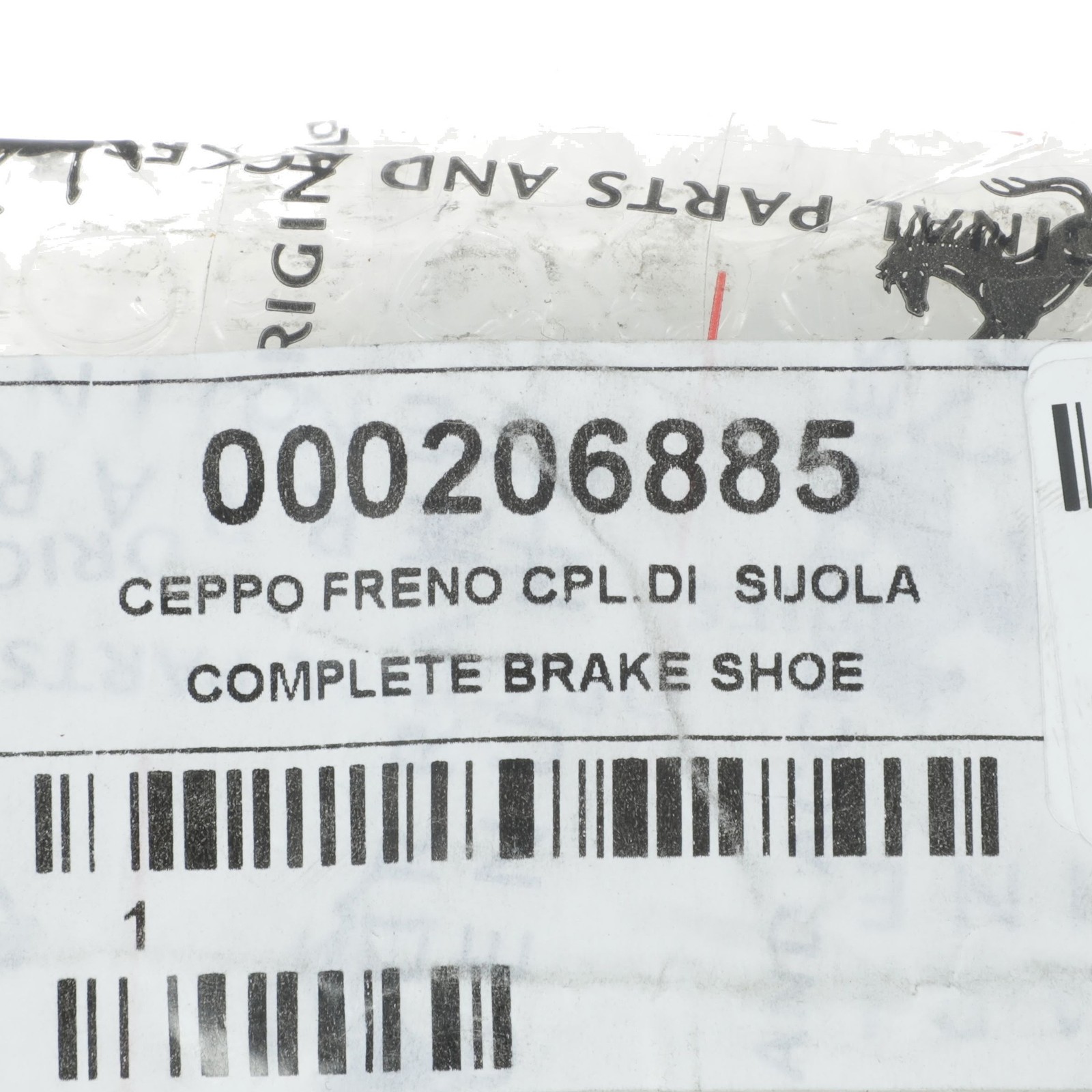 GENUINE Ferrari 612 Complete Hand Brake Brake Shoe Assembly OEM NEW 206885