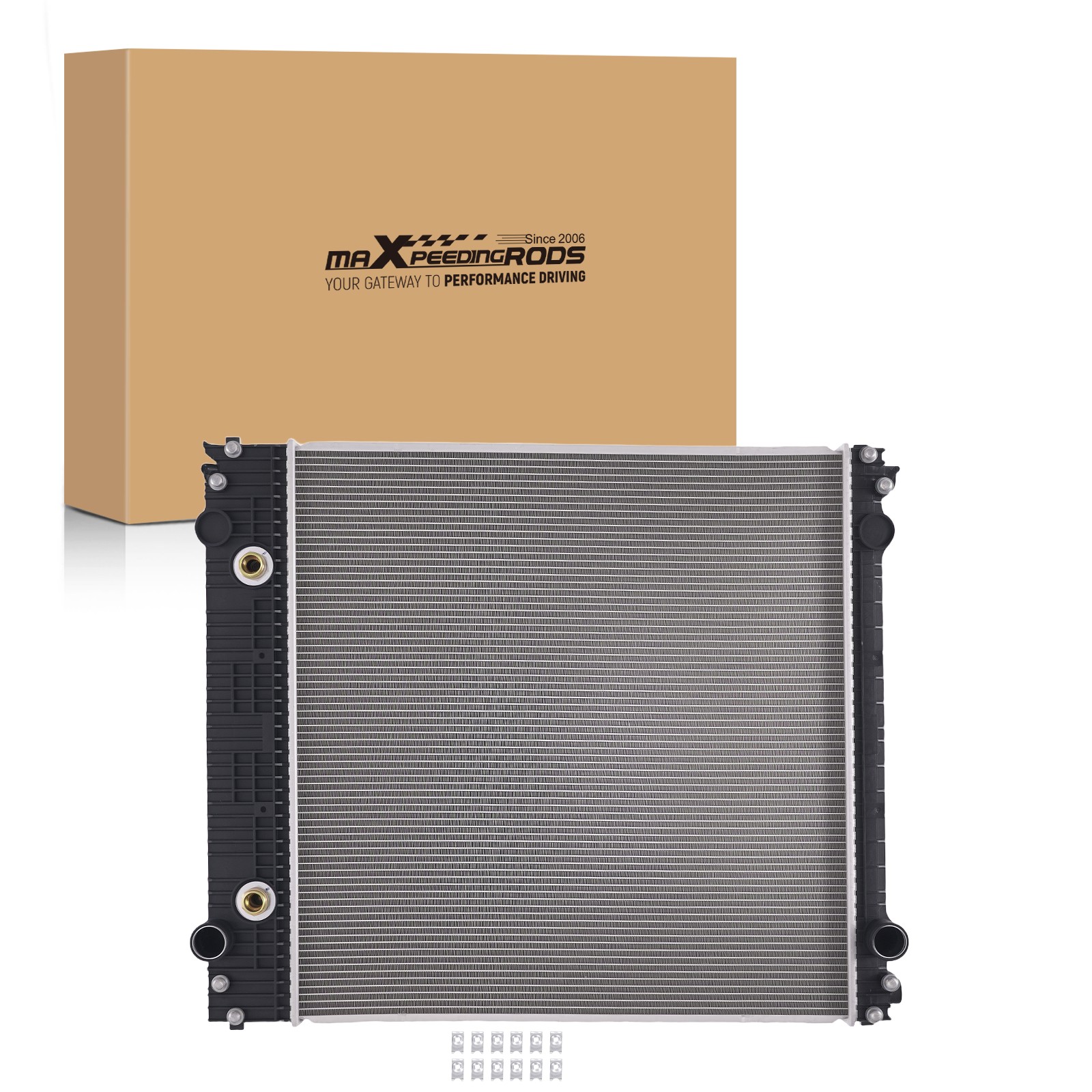 2 Row Coolant Radiator for Freightliner M2 106 2008-2018 R6059001 Down Flow
