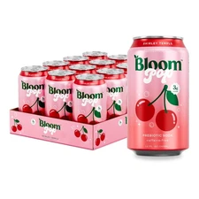 Bloom Pop Prebiotic Soda 12 Pack, Shirley Temple Flavor, 12oz Cans | Prebioti...
