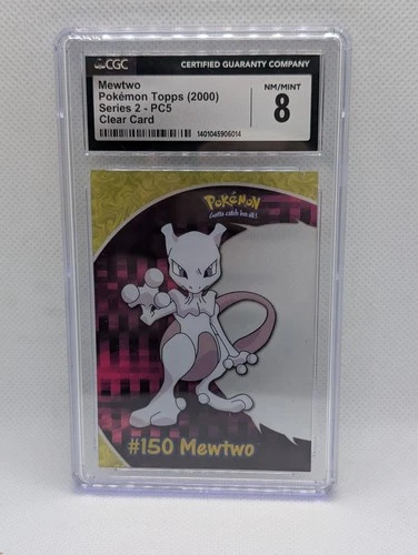 2000 Topps Series 2 Mewtwo Clear Card PC5 CGC 8