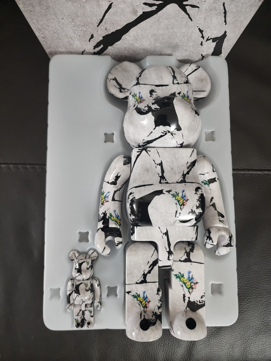 BE@RBRICK FLOWER BOMBER 100％ & 400％ Medicom Bearbrick FLOWER BOMBER 100% & 400% Banksy Graffiti US