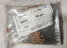500 Pcs 1/4W (0.25 Watts) 1.2k Ohm ±5% Carbon Film Resistor