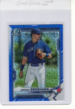 2021 Bowman Chrome - Prospects Jordan Groshans Blue Mojo Refractor /150 (RC)