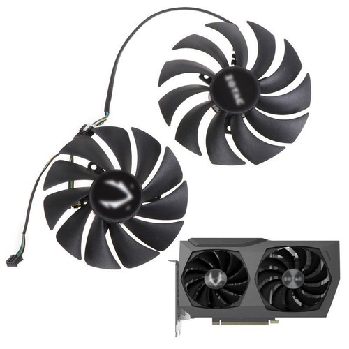 2Pcs ZT-A30700E-10P VGA Cooler Fan For ZOTAC GAMING GeForce RTX 3070 Twin Edge - Afbeelding 2 van 11