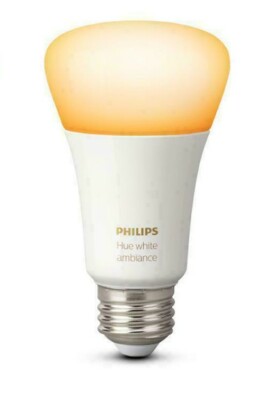 Philips Hue White Ambiance A19 800-Lumen Dimmable Smart LED Bulb
