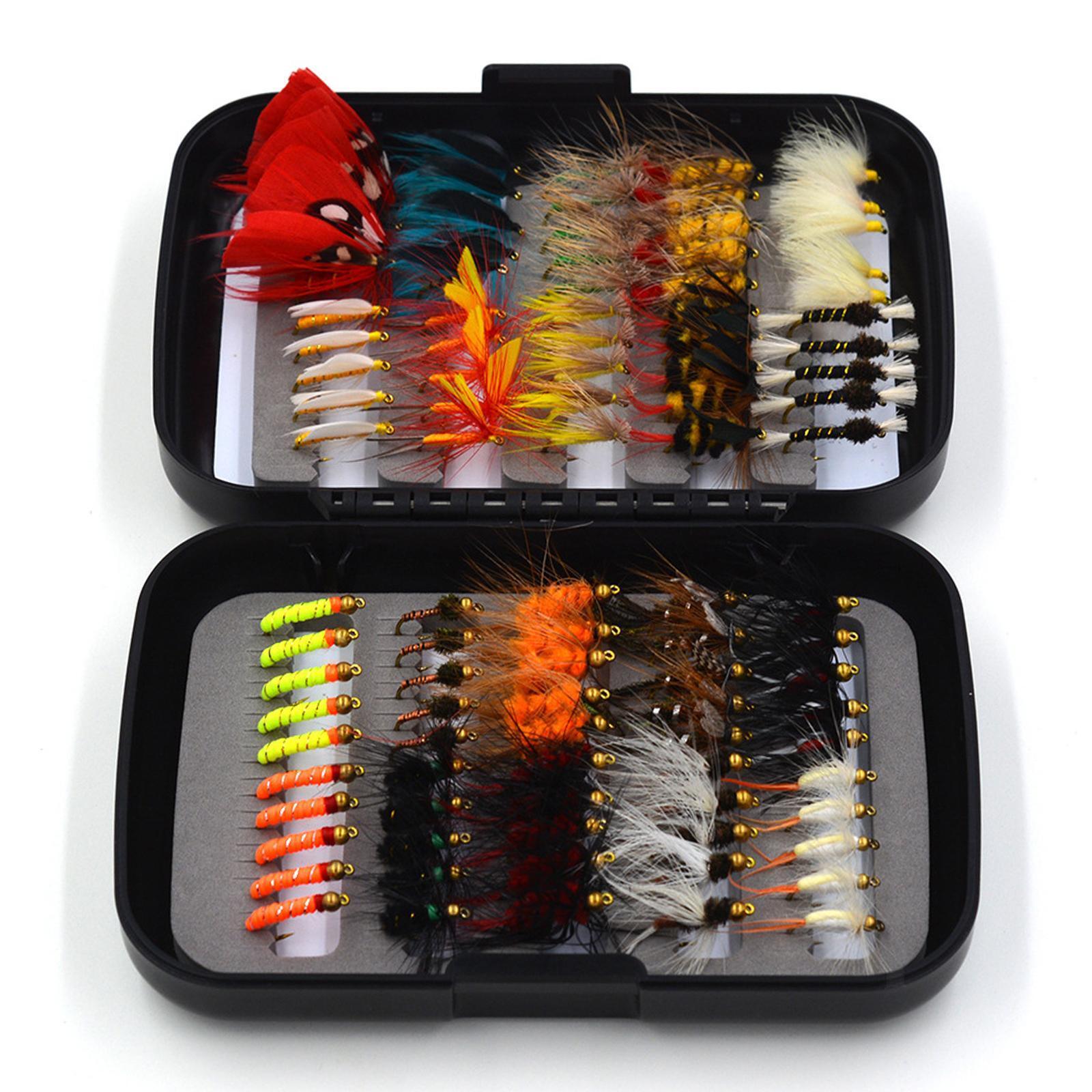 100Pcs Fly Fishing Flies for Trout Fishing with Fly Box, Fly eBay