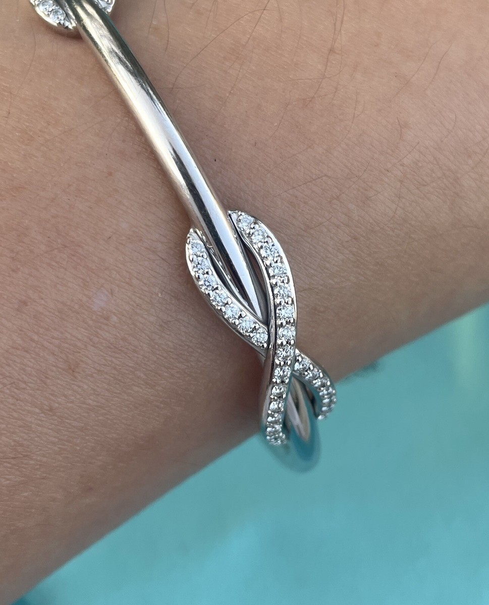 Tiffany & Co. Solid White Gold 750 Diamond Double Infinity Tiffany & Co. Solid White Gold 750 Diamond Double Infinity