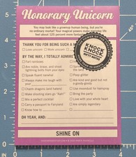 Knock Knock Honorary Unicorn Nifty Note - 9781683492504