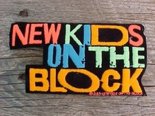 1989 NKOTB PATCH NEW KIDS ON THE BLOCK TRUE VINTAGE NOS COLORFUL 5"X3" BOY BAND!