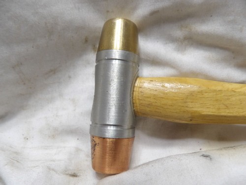 Small Brass and Copper 6 oz. Hammer - Picture 2 of 4